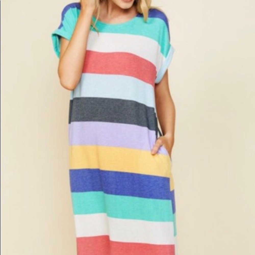 Color block midi